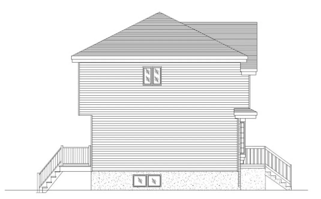 Left Elevation for House Plan #420513