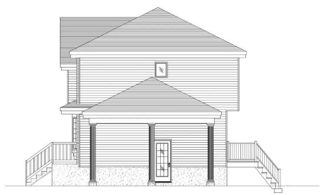Right Elevation for House Plan #420513