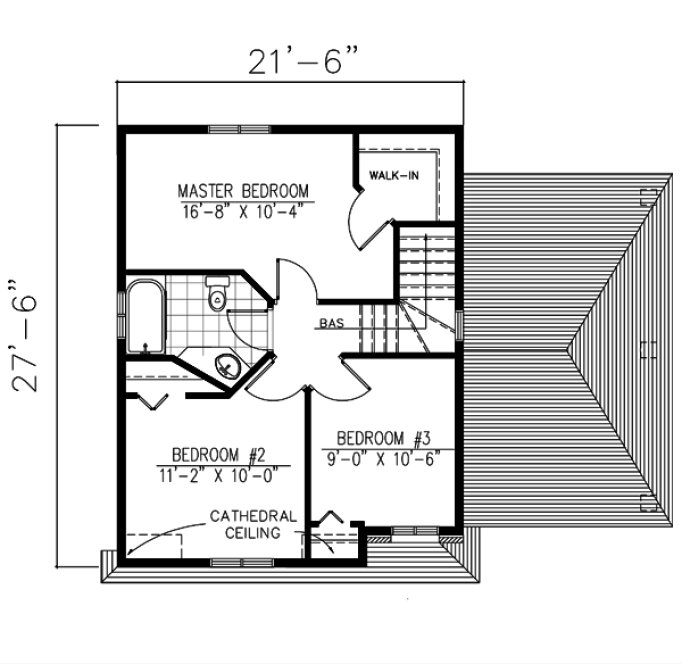Second Floor Plan for House Plan #420513