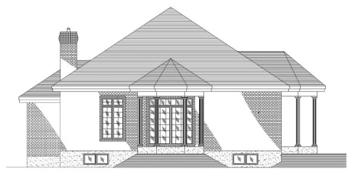 Left Elevation for House Plan #420613