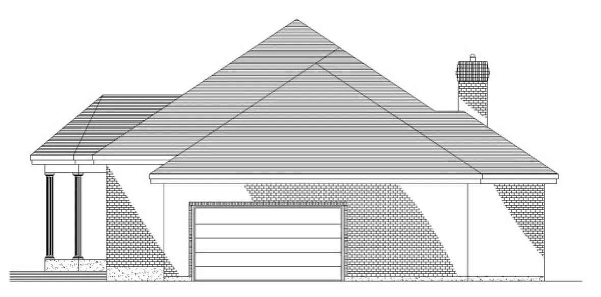 Right Elevation for House Plan #420613