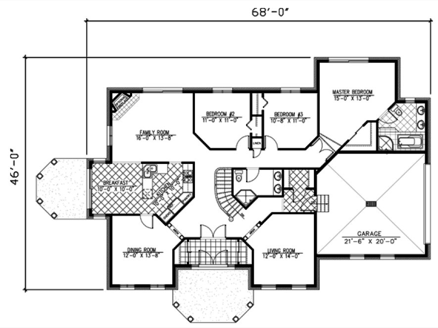 Main Floor Plan for House Plan #420613
