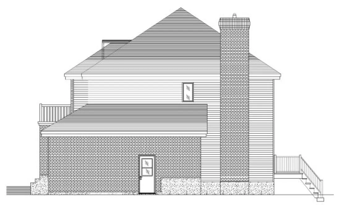 Right Elevation for House Plan #420813