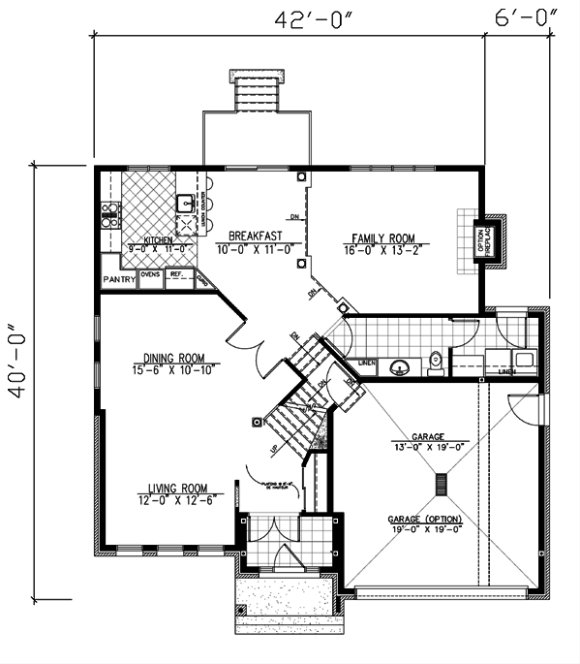 Main Floor Plan for House Plan #420813