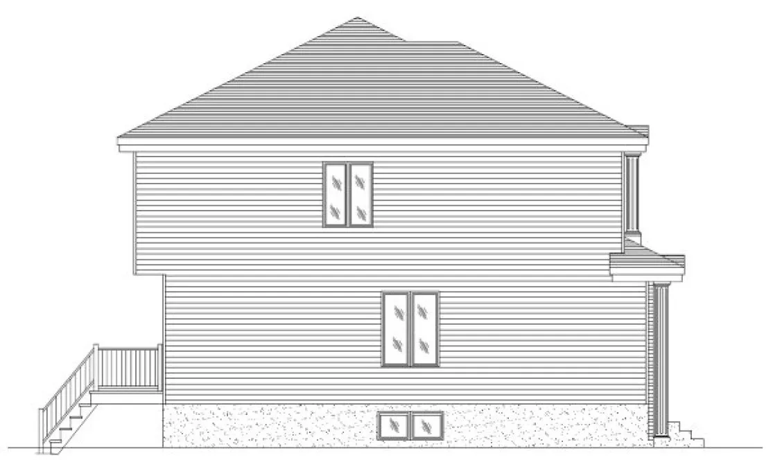 Left Elevation for House Plan #420913