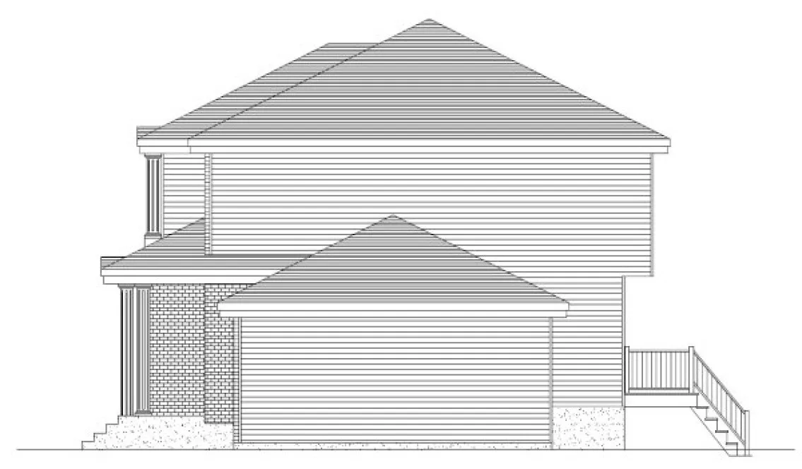 Right Elevation for House Plan #420913