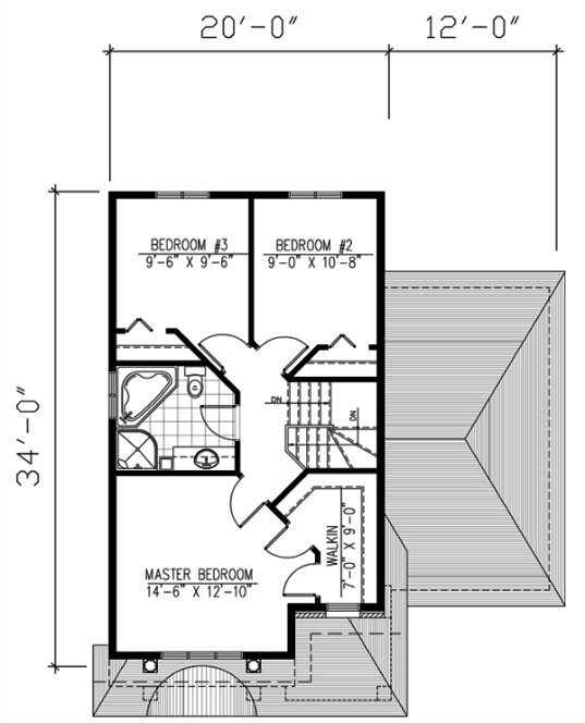 Second Floor Plan for House Plan #420913