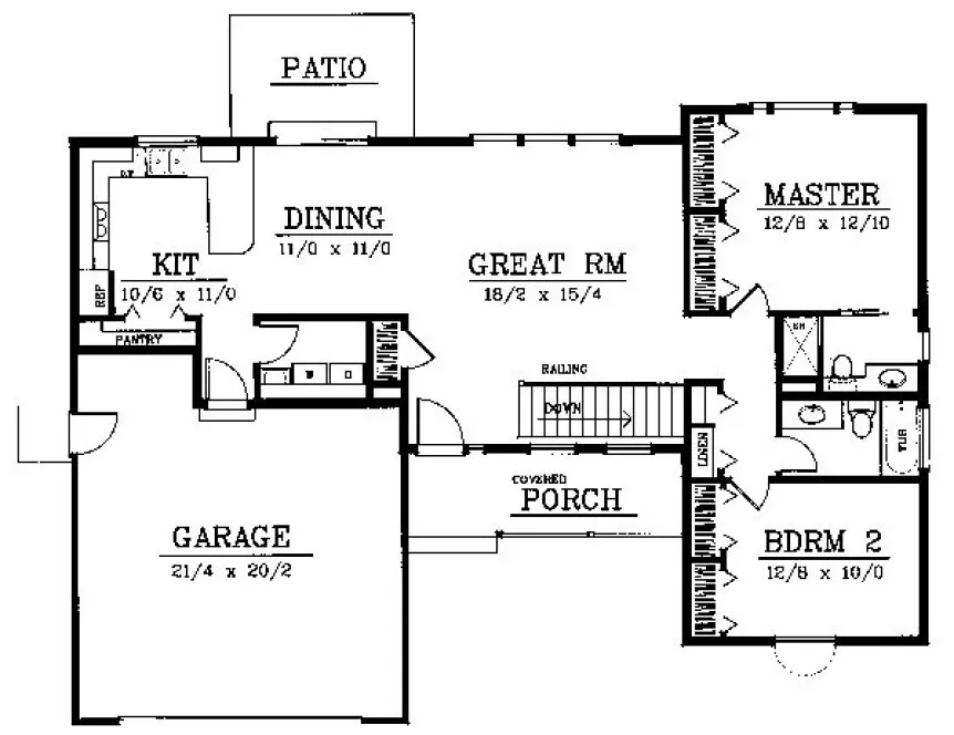 Main Floor Plan for House Plan #232139