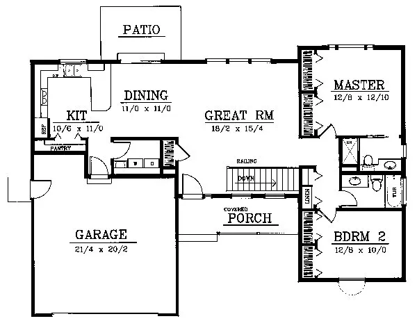 Main Floor Plan for House Plan #232139