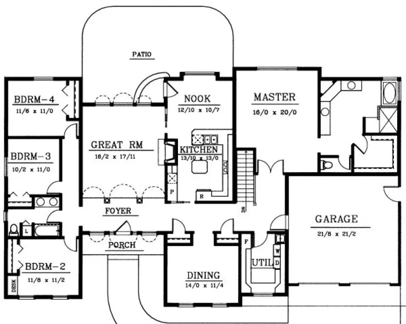 Main Floor Plan for House Plan #233139
