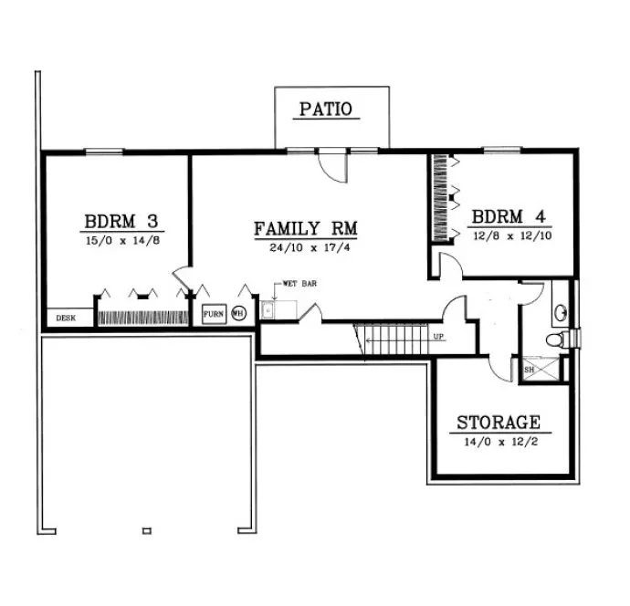 Floorplan lower for House Plan #236139