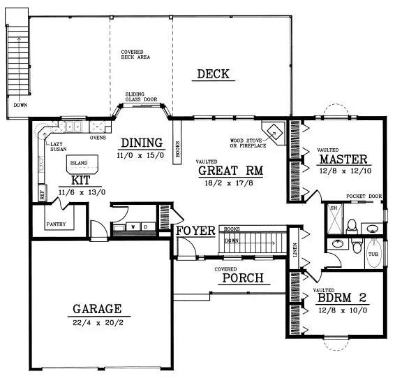 Main Floor Plan for House Plan #236139