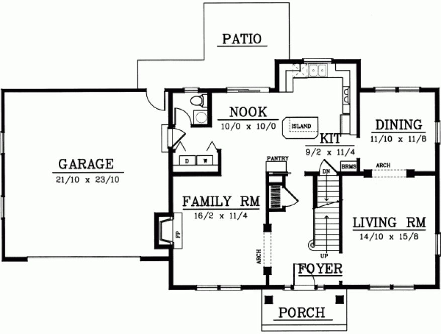 Main Floor Plan for House Plan #239239