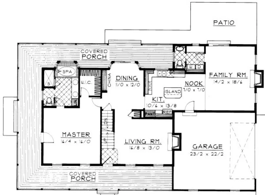 Main Floor Plan for House Plan #230123