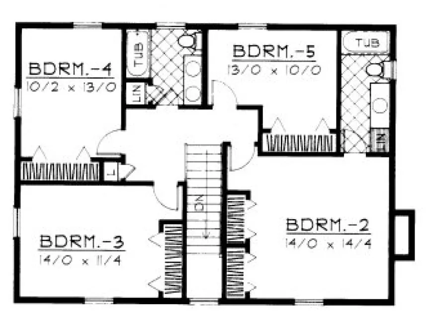 Second Floor Plan for House Plan #230123