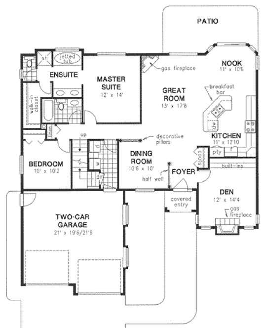 Main Floor Plan for House Plan #131424