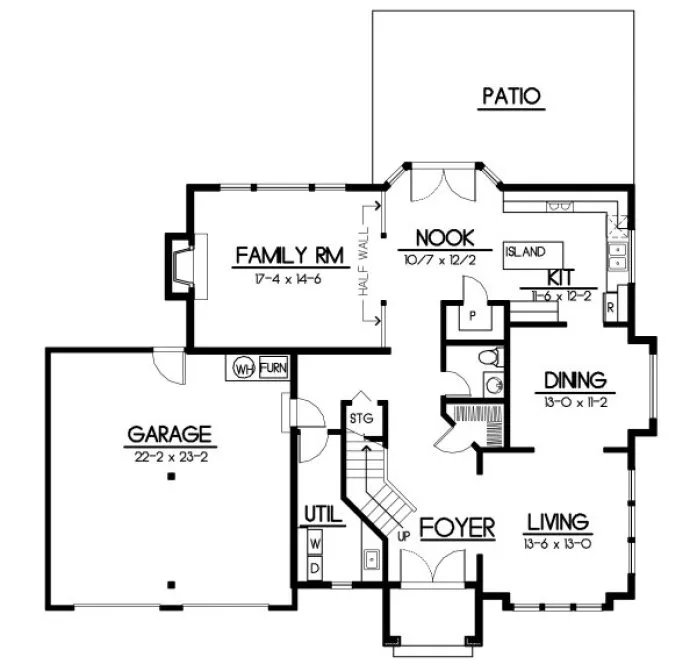 Main Floor Plan for House Plan #231123