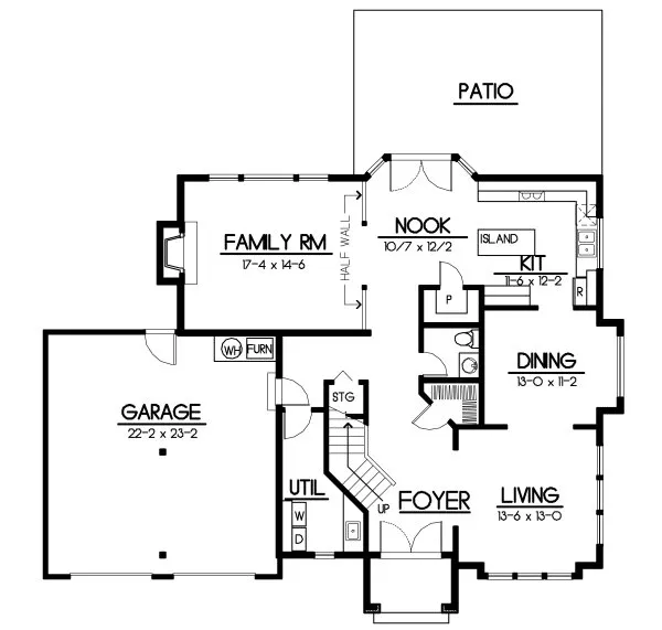 Main Floor Plan for House Plan #231123