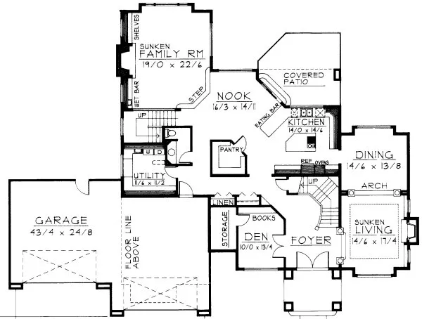 Main Floor Plan for House Plan #232123