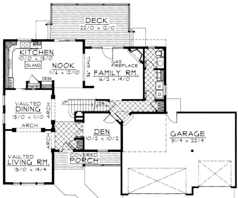Main Floor Plan for House Plan #233123