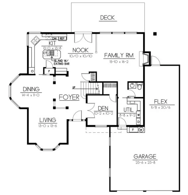 Main Floor Plan for House Plan #235123