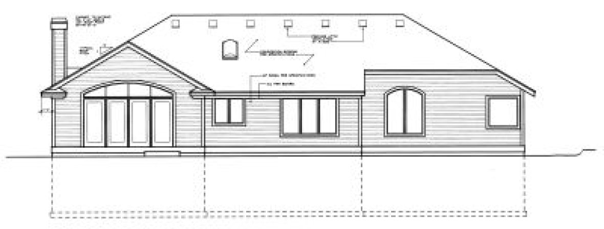 Rear Elevation for House Plan #235149