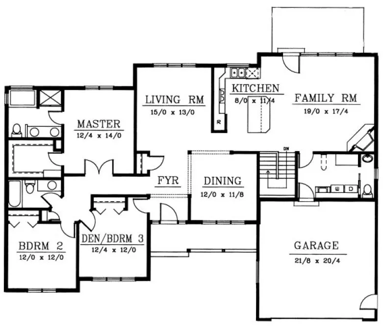 Main Floor Plan for House Plan #235149