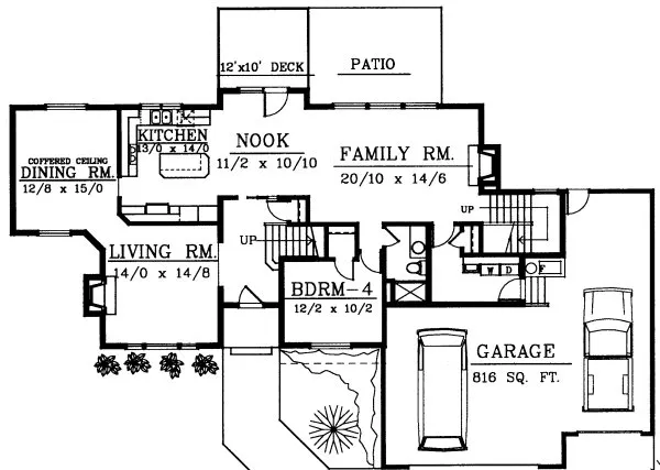 Main Floor Plan for House Plan #231249
