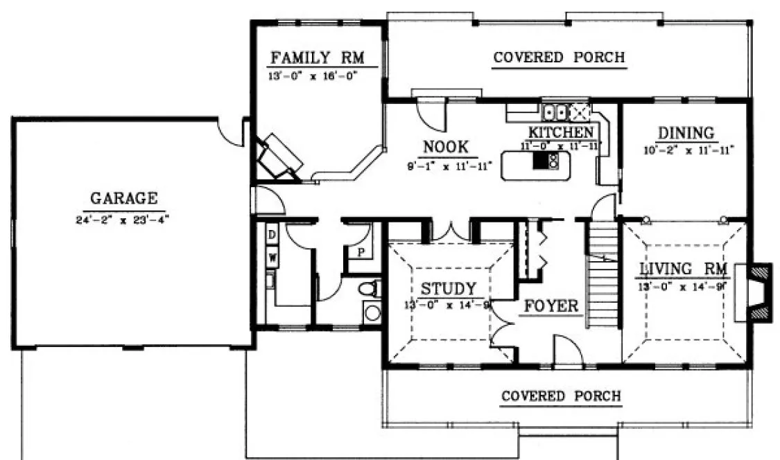 Main Floor Plan for House Plan #234249