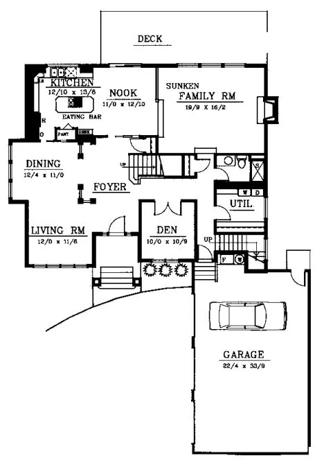 Main Floor Plan for House Plan #235249