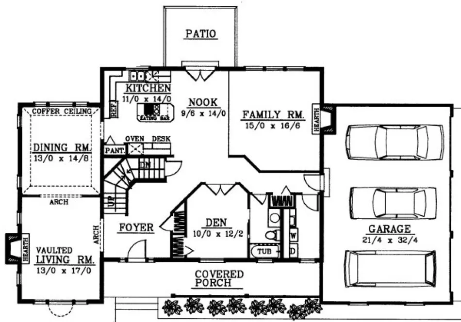 Main Floor Plan for House Plan #232124