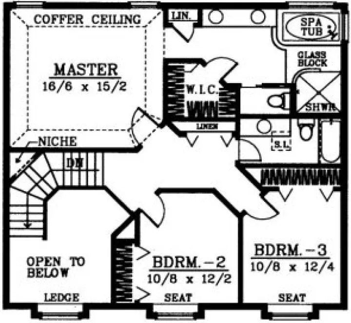 Second Floor Plan for House Plan #232124