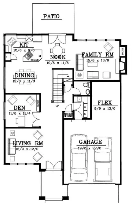 Main Floor Plan for House Plan #234124