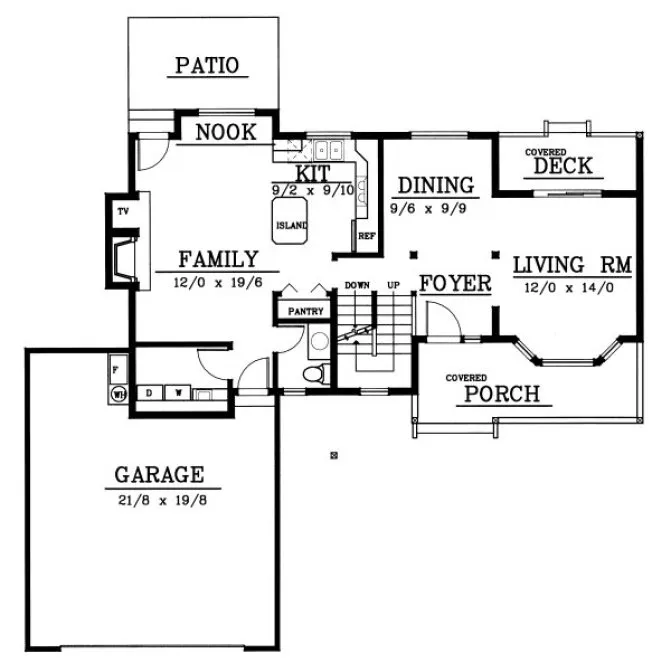 Main Floor Plan for House Plan #237124