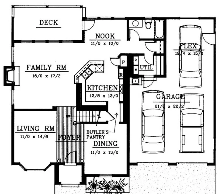 Main Floor Plan for House Plan #238124