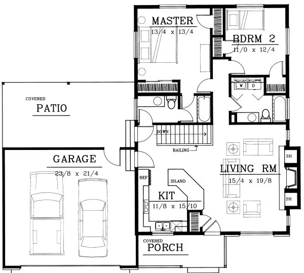 Main Floor Plan for House Plan #238159