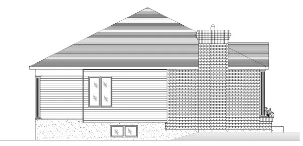 Left Elevation for House Plan #420023