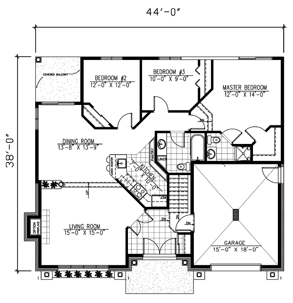 Main Floor Plan for House Plan #420023