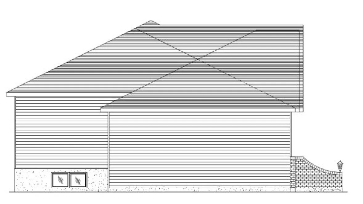 Left Elevation for House Plan #420423