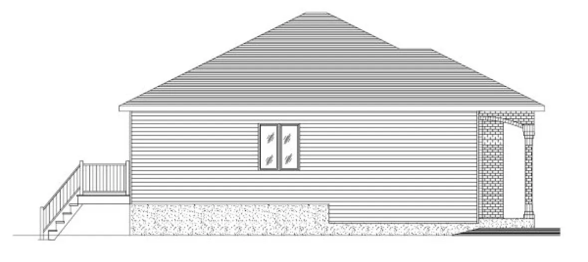 Left Elevation for House Plan #420623
