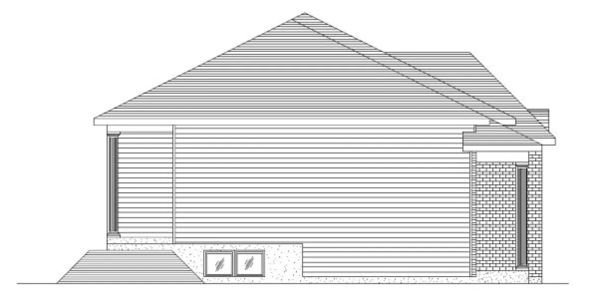 Left Elevation for House Plan #420723