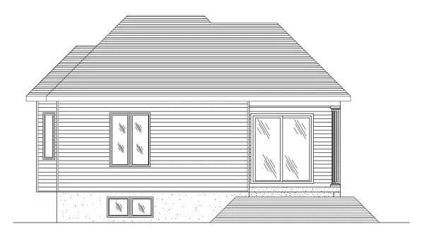 Rear Elevation for House Plan #420723