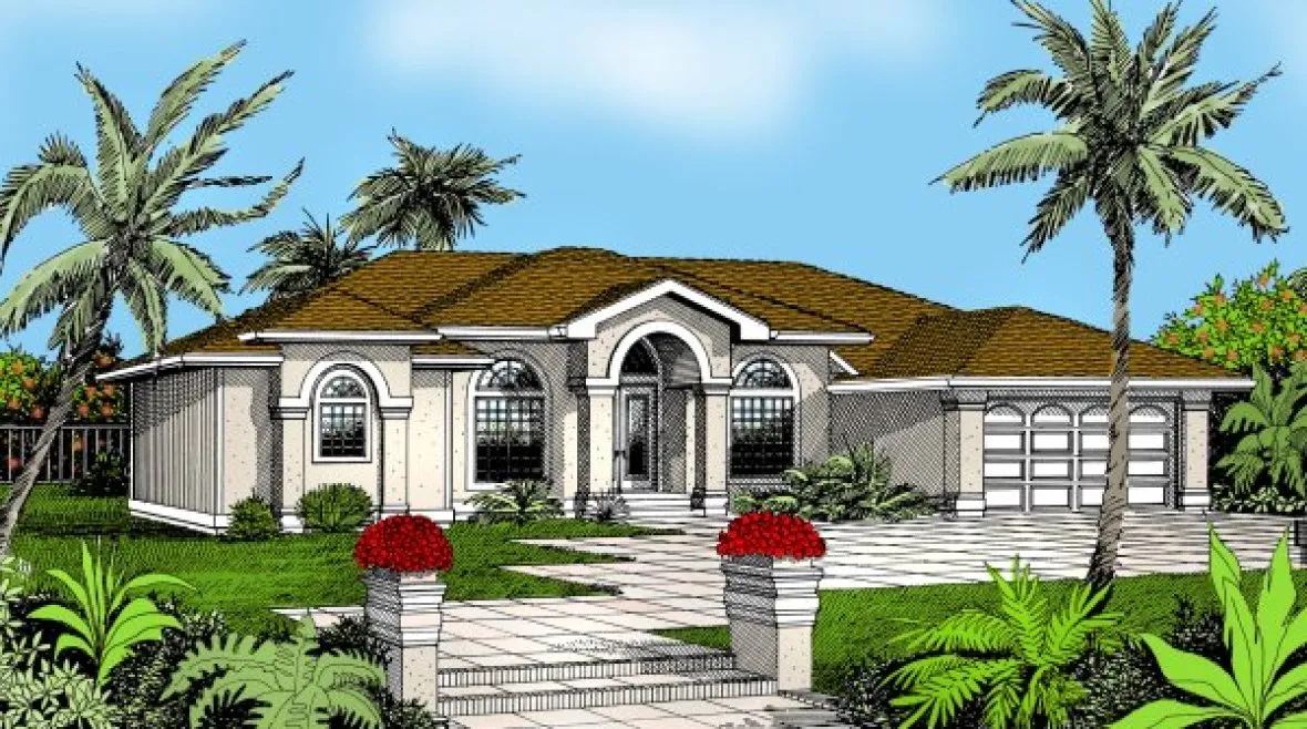 Full Rendering for House Plan #233115