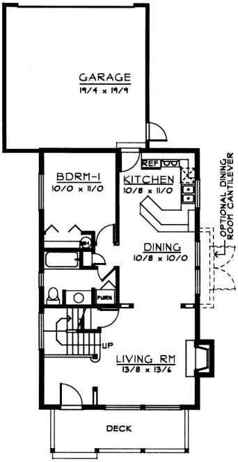 Main Floor Plan for House Plan #239125