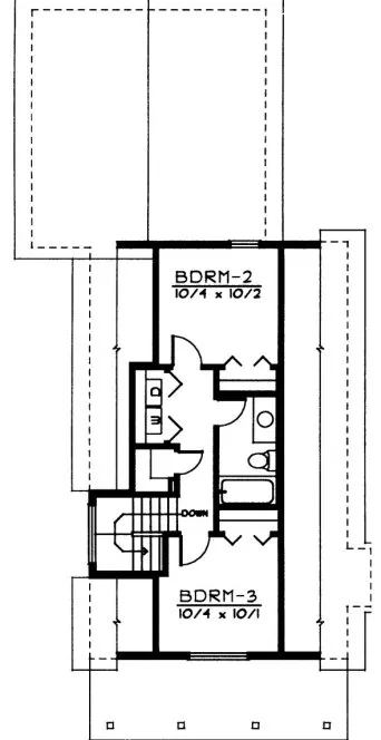 Second Floor Plan for House Plan #239125