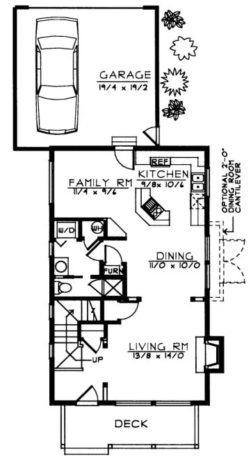 Main Floor Plan for House Plan #232259