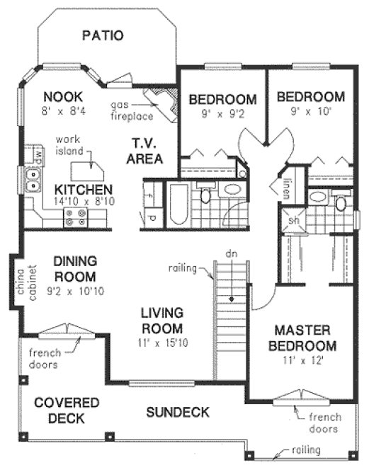 Main Floor Plan for House Plan #136113