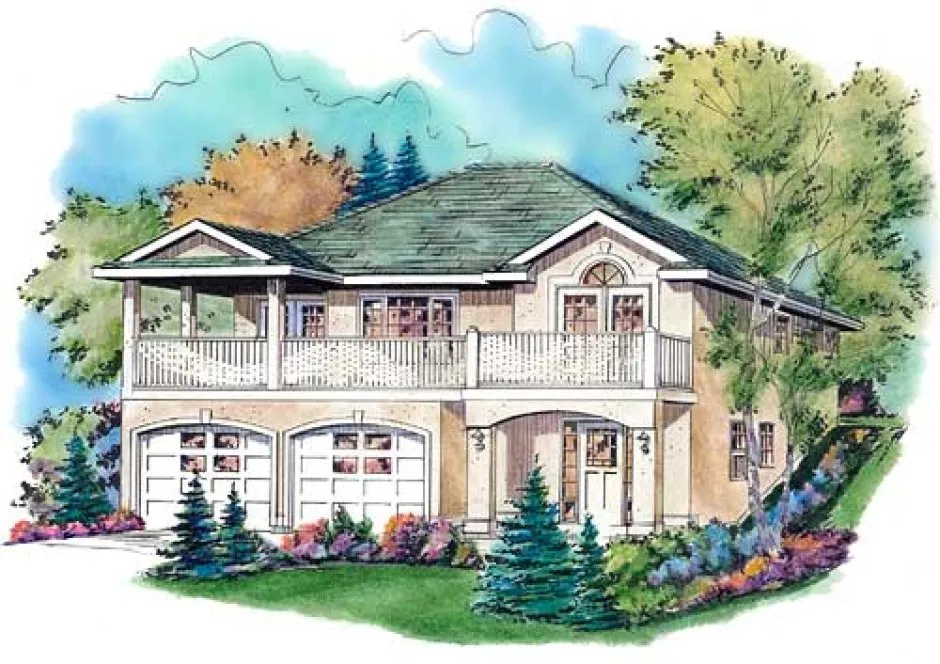 Full Rendering for House Plan #136113