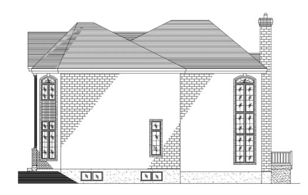 Right Elevation for House Plan #420413