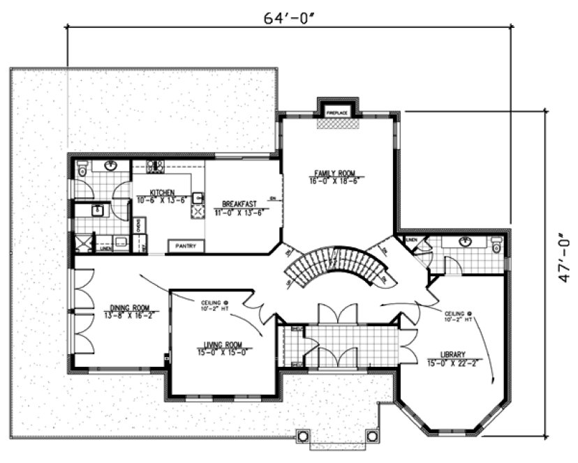 Main Floor Plan for House Plan #420413